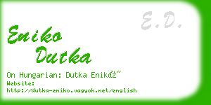 eniko dutka business card